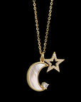 MOON AND STAR NECKALCE