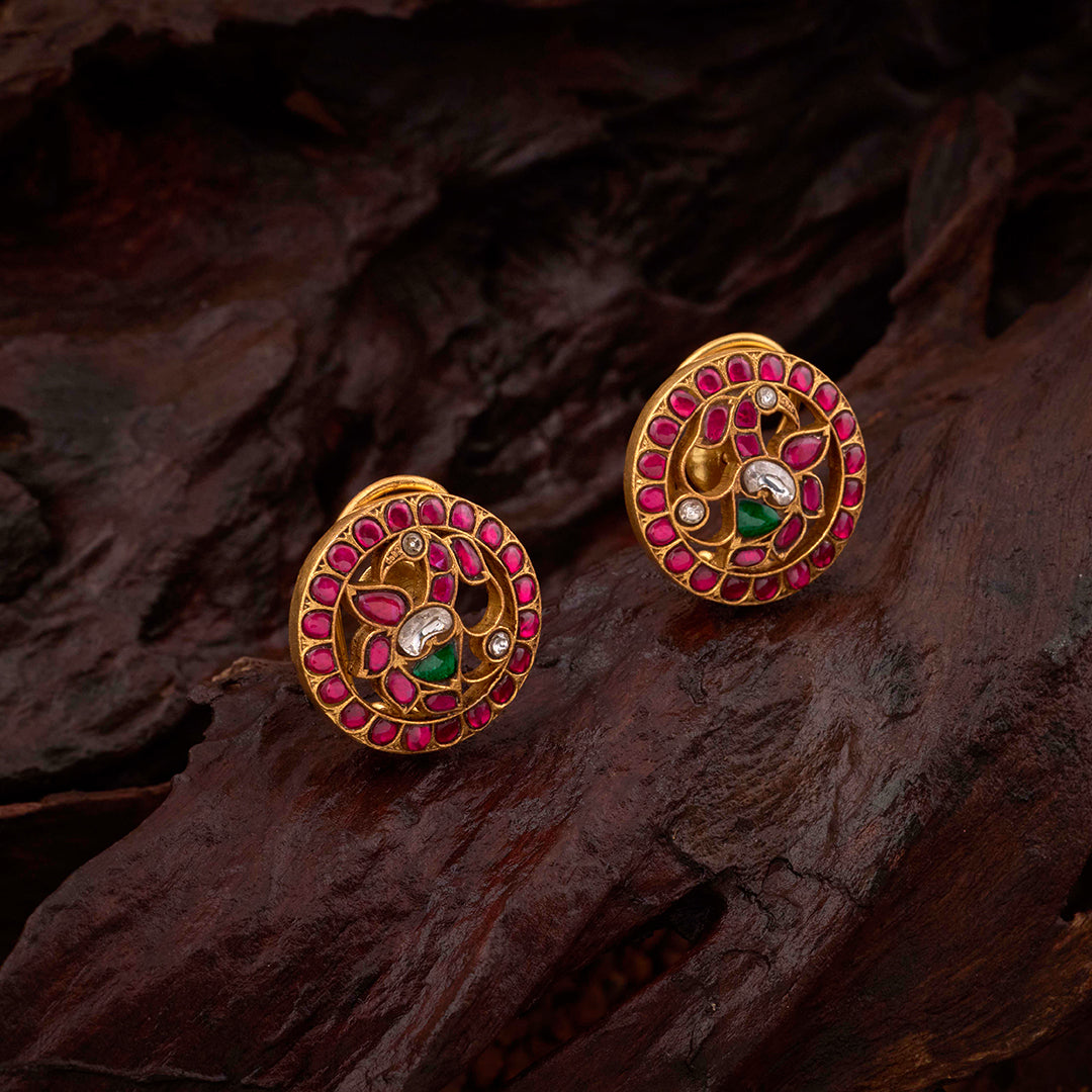KUNDAN PEACOCK STUDS