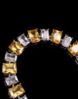 YELLOW STONE SILVER BRACELET