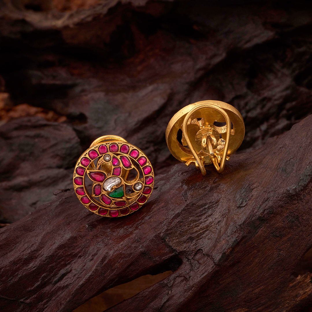 KUNDAN PEACOCK STUDS