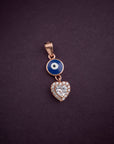 EVIL EYE HEART PENDANT SET