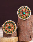 KUNDAN WITH PEARL STUDS