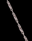 SILVER WOMEN'S WHITE STONES BRACELET