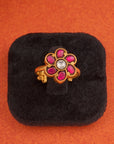 FLORAL KUNDAN RING