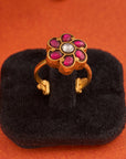 FLORAL KUNDAN RING