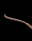 ROSE GOLD ZIRCON NECKLACE WITH EARRINGS.