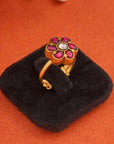 FLORAL KUNDAN RING
