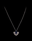 BLUE STONE PENDANT WITH EARRING NECKCHAIN