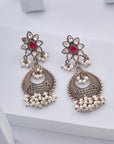 ANTIQUE BLOOM OXIDISED CHANDBALLI