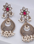 ANTIQUE BLOOM OXIDISED CHANDBALLI