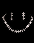 ZIRCON SHORT NECKLACE WITH EARRINGS