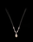 SILVER PEARL EARRING WITH NECK CHAIN