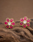 ROSETTE RUBY STUDS