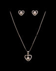 MINI HEART EARRING WITH NECKCHAIN