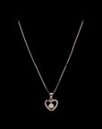 MINI HEART EARRING WITH NCKCHAIN