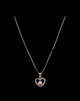 MINI HEART EARRING WITH NECKCHAIN