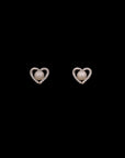 MINI HEART EARRING WITH NCKCHAIN