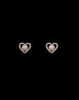 MINI HEART EARRING WITH NECKCHAIN