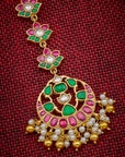 LOTUS KUNDAN PEARL MAANG TIKKA