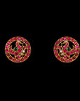 PEACOCK KUNDAN STUDS