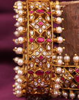 PEARL WITH KUNDAN BANGLES