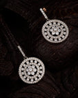 DIAMOND HALO DISC EARRINGS
