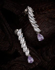 LAVENDER TEARDROP EARRINGS
