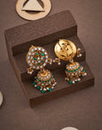 GREEN KUNDAN JHUMKA