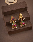 PEACOCK KUNDAN JHUMKA