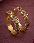 EMERALD KUNDAN ROYALE BANGLES