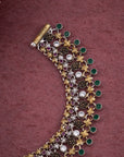 EMERALD ROSETTE ANKLET