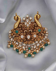 ANTIQUE MOISSANITE PEACOCK PENDANT