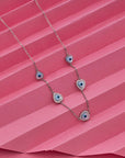 SILVER EVIL EYE SILVER NECK CHAIN