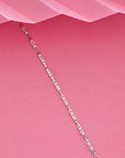 SILVER WOMEN'S WHITE STONES BRACELET