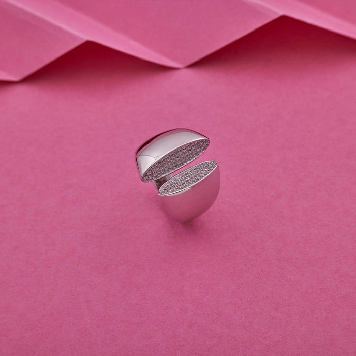 SILVER PUFFY MARINER RING