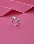 SILVER PANTHER WOMEN'S RING