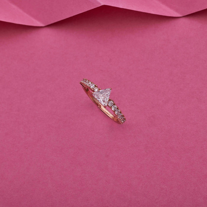 SILVER ROSE GOLD KINEL RING