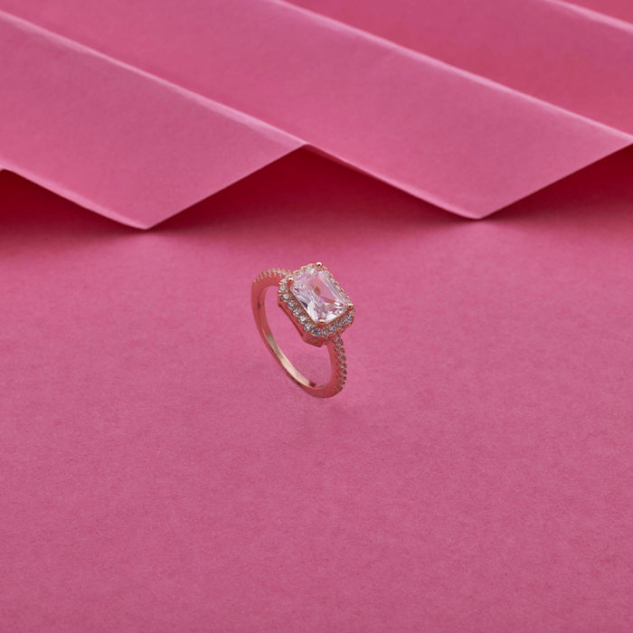SILVER ROSE GOLD FANCY RING