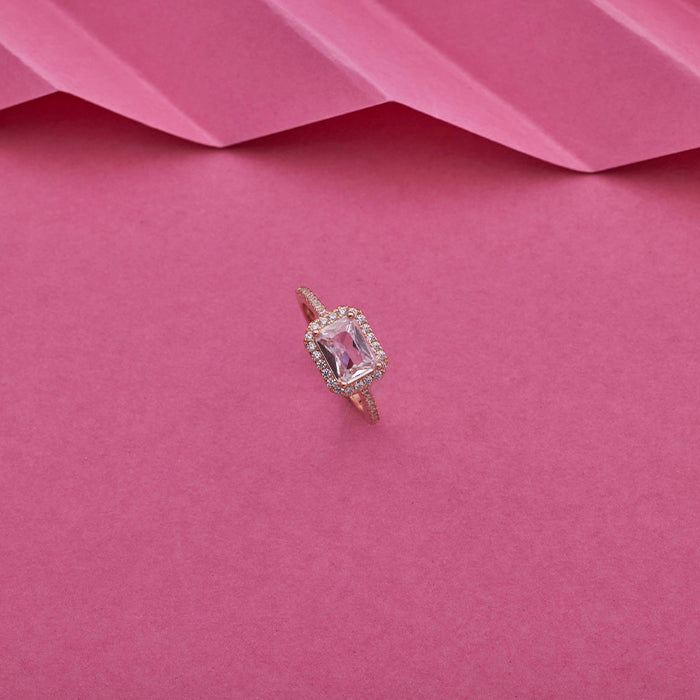 SILVER ROSE GOLD FANCY RING