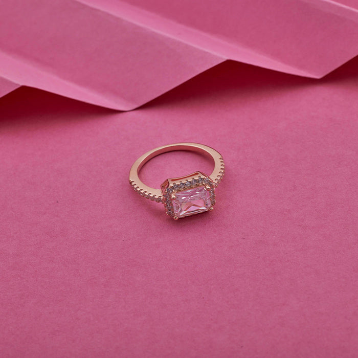 SILVER ROSE GOLD FANCY RING