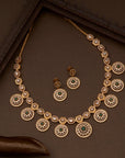 EMERALD HALO NECKLACE SET