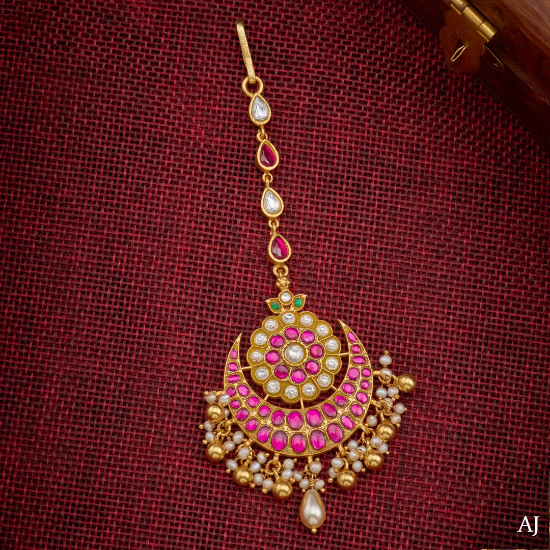 ANTIQUE RUBY CHAND TIKKA