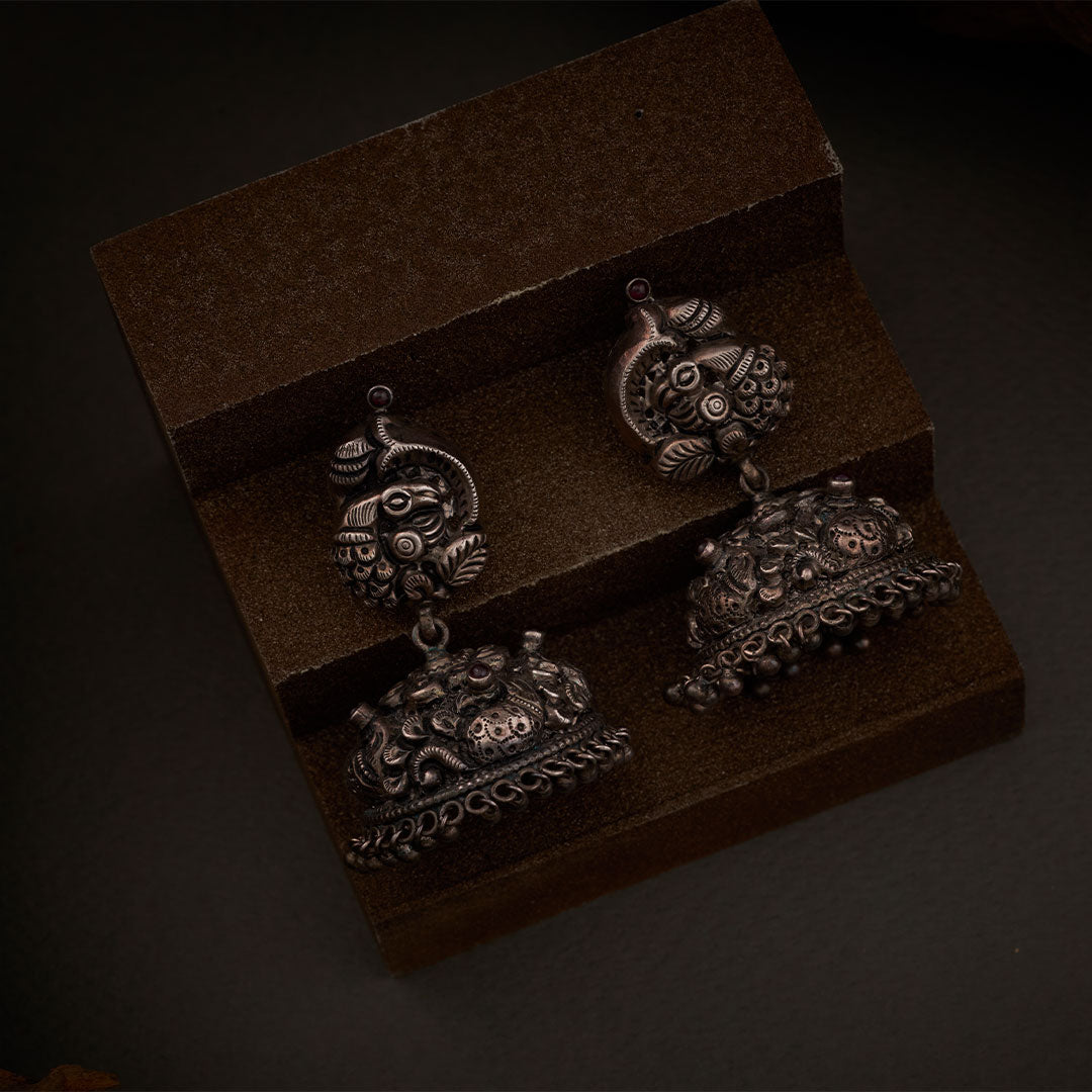OXIDISED ROYAL JHUMKAS