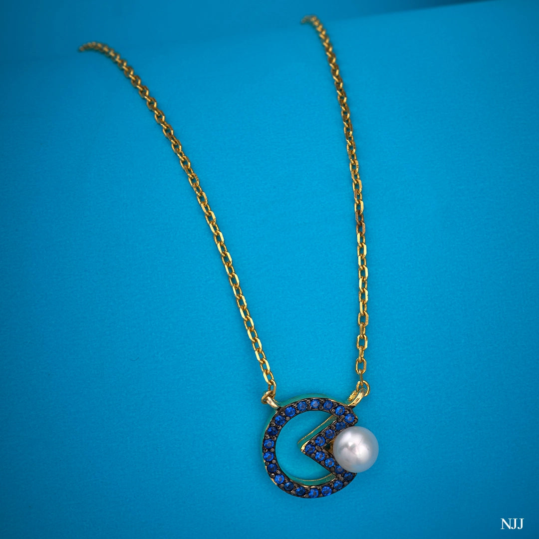 SAPPHIRE PEARL ORBIT CHAIN