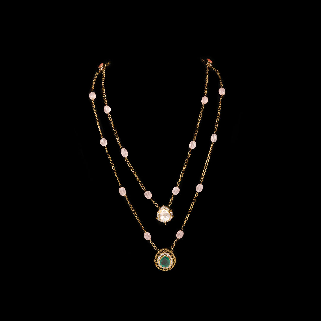 SILVER DOUBLE LAYER OFFICE WEAR NECKLACE