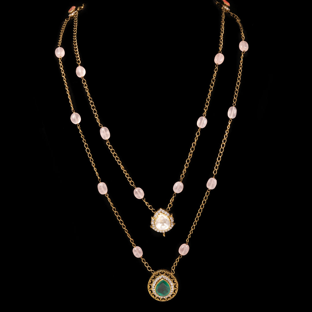 SILVER DOUBLE LAYER OFFICE WEAR NECKLACE