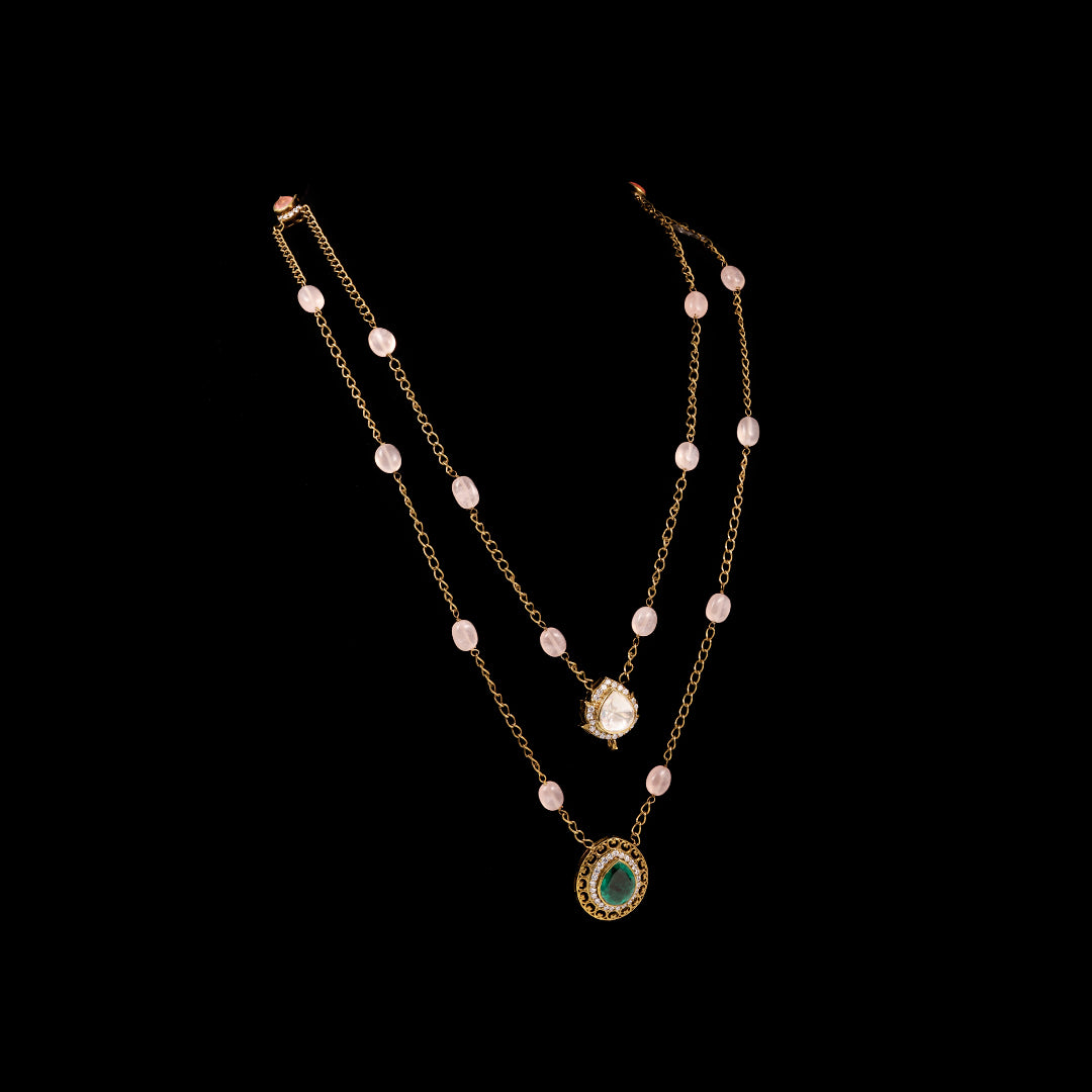 SILVER DOUBLE LAYER OFFICE WEAR NECKLACE