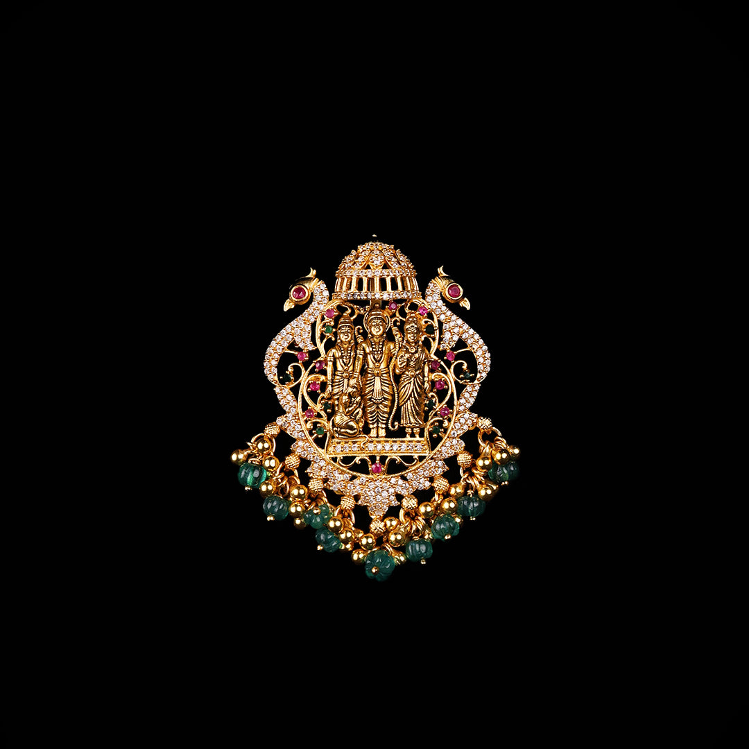 SILVER ANTIQUE TEMPLE PENDANT