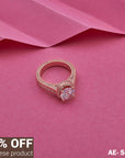SILVER ROSE GOLD MOISSANITE RING