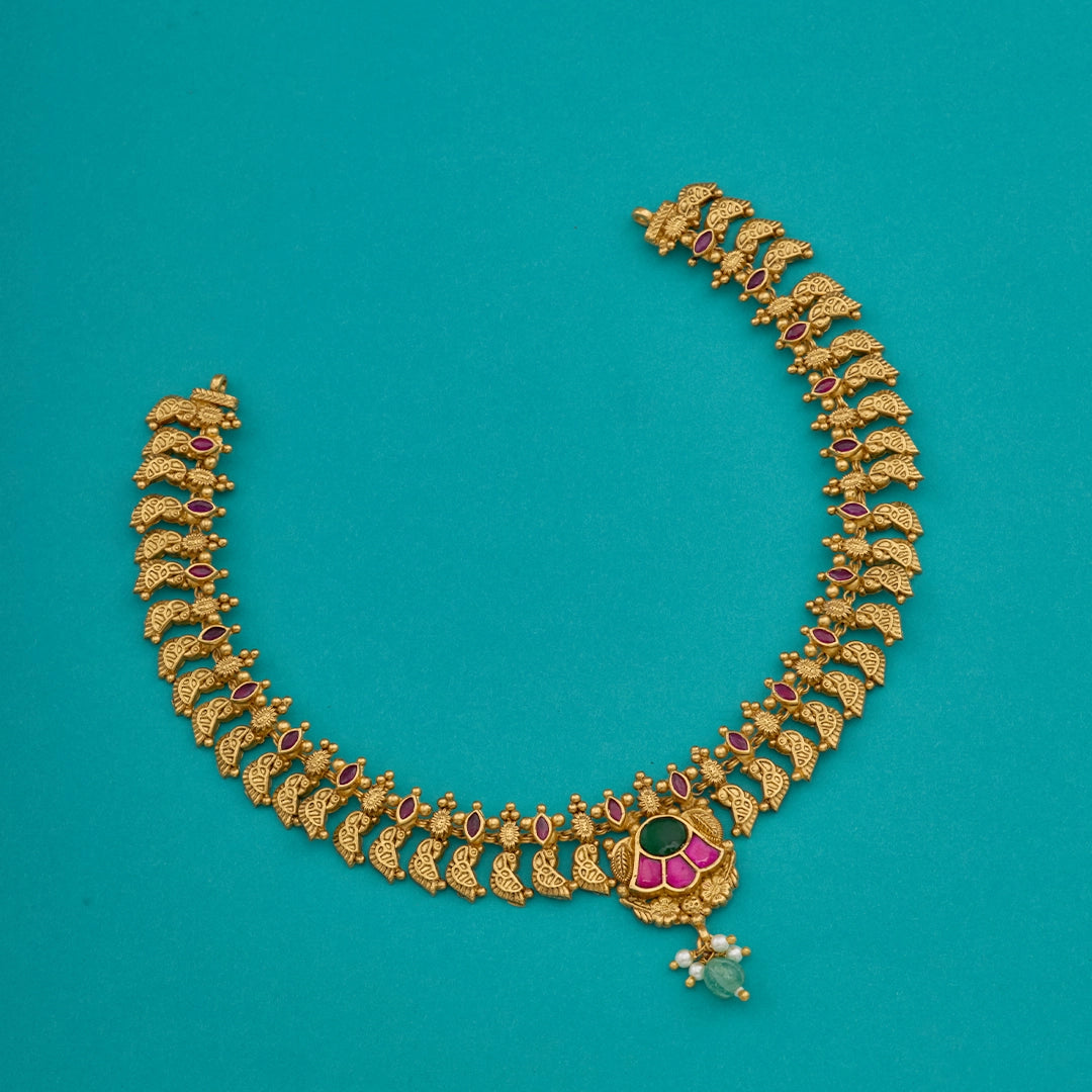 LEAF TEMPLE NECKLACE SET